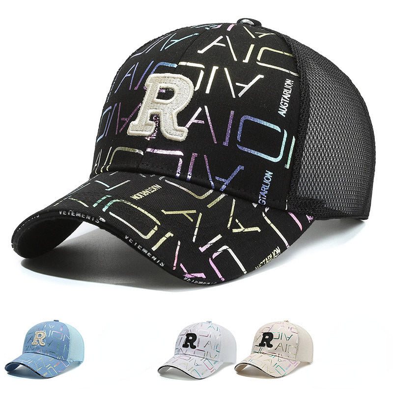 R Embroidery Baseball Cap Hip Hop Printed Dad Hats Adjustable Unisex
