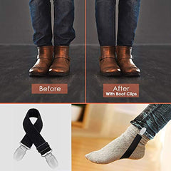 8pcs Adjustable Boot Straps for Women and Men Keep Pants and Sheets in Place