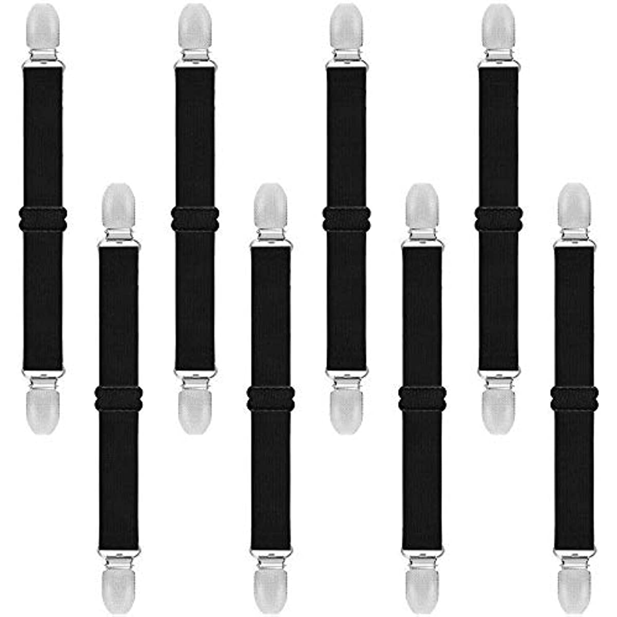 8pcs Adjustable Boot Straps for Women and Men Keep Pants and Sheets in Place
