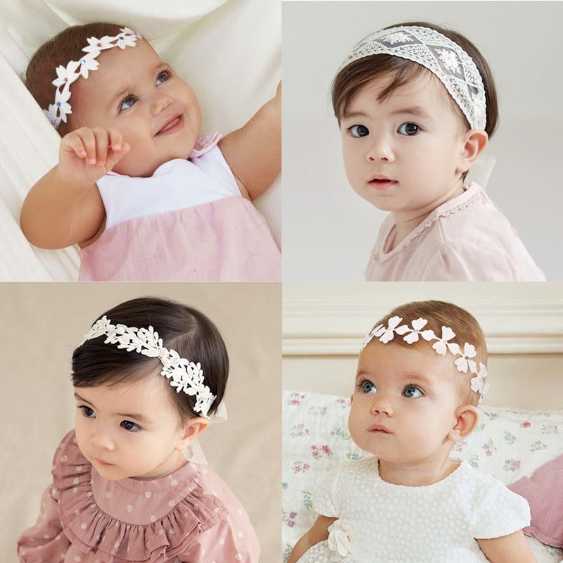 Baby Girls Lace Flowers Hairband Headwear Accessory
