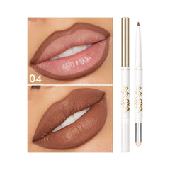 Double Headed Lip Liner Pencil with 8 Colors Lipstick
