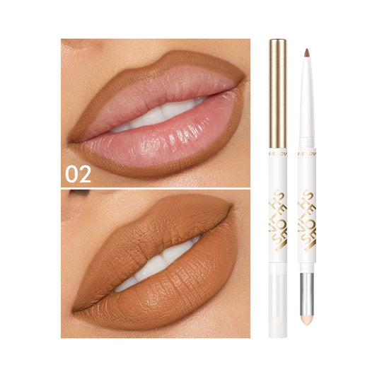 Double Headed Lip Liner Pencil with 8 Colors Lipstick