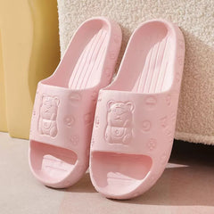 Men's Platform Slides Open Toe Slippers Anti-skid