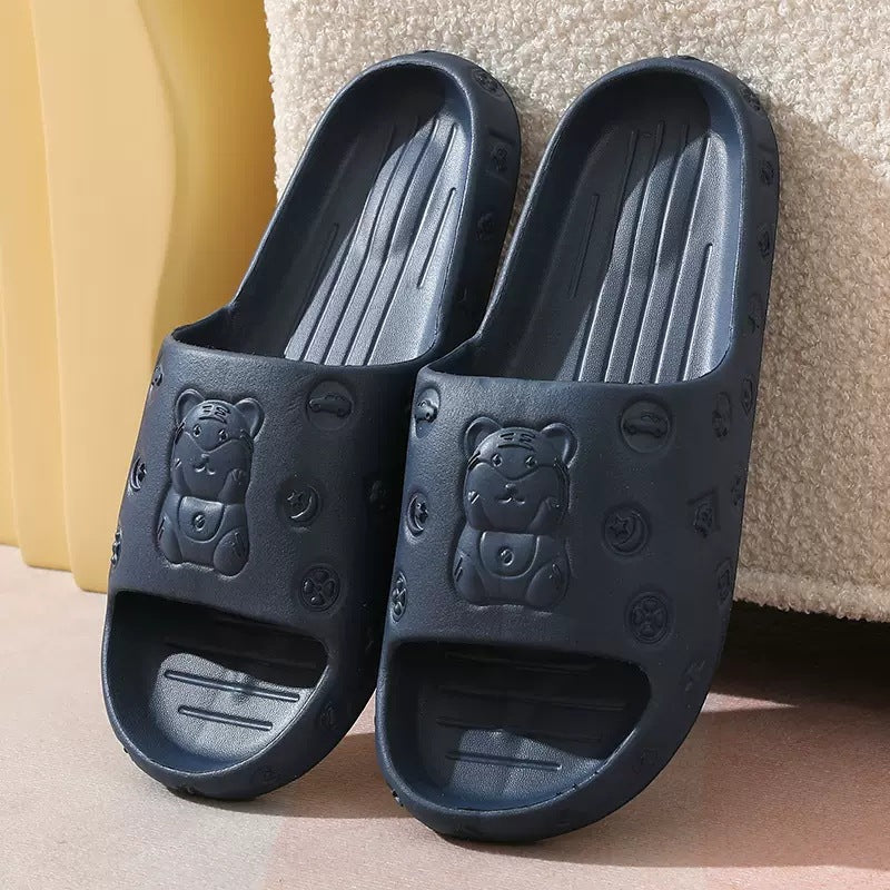 Men's Platform Slides Open Toe Slippers Anti-skid