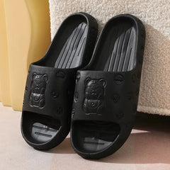 Men's Platform Slides Open Toe Slippers Anti-skid