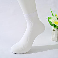 3pcs Kids Candy Thin Short Tube Socks, Striped Girls' Stocking for Spring Summer