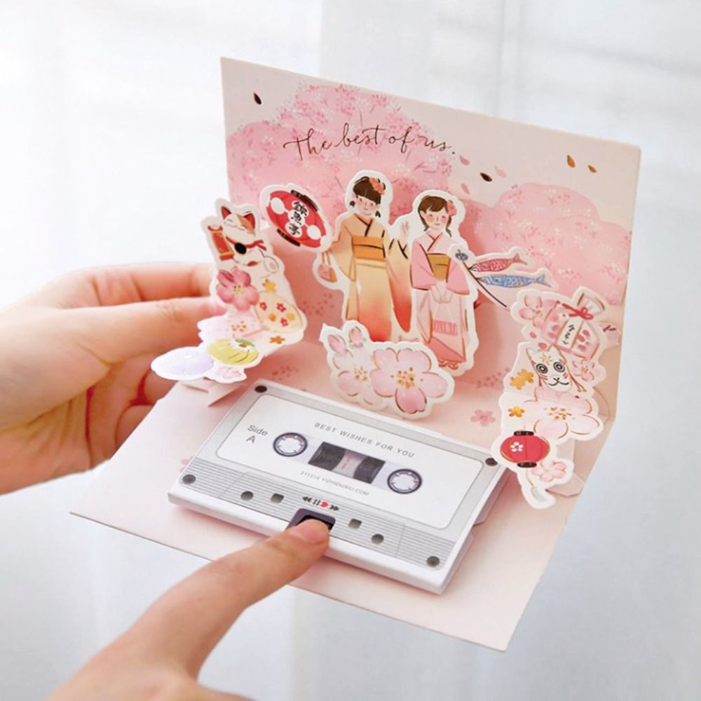 Musical Birthday DIY Audio Card Personalized Recordable Greeting Cassette