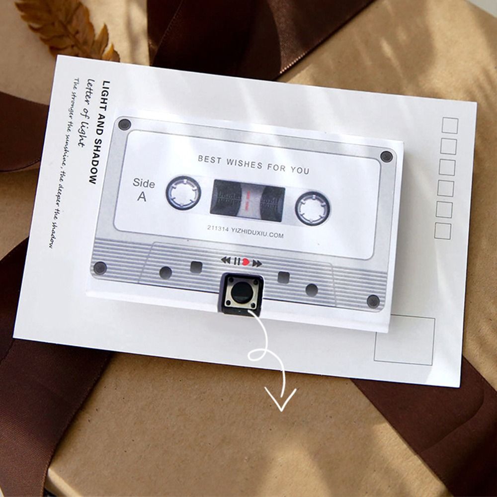 Musical Birthday DIY Audio Card Personalized Recordable Greeting Cassette