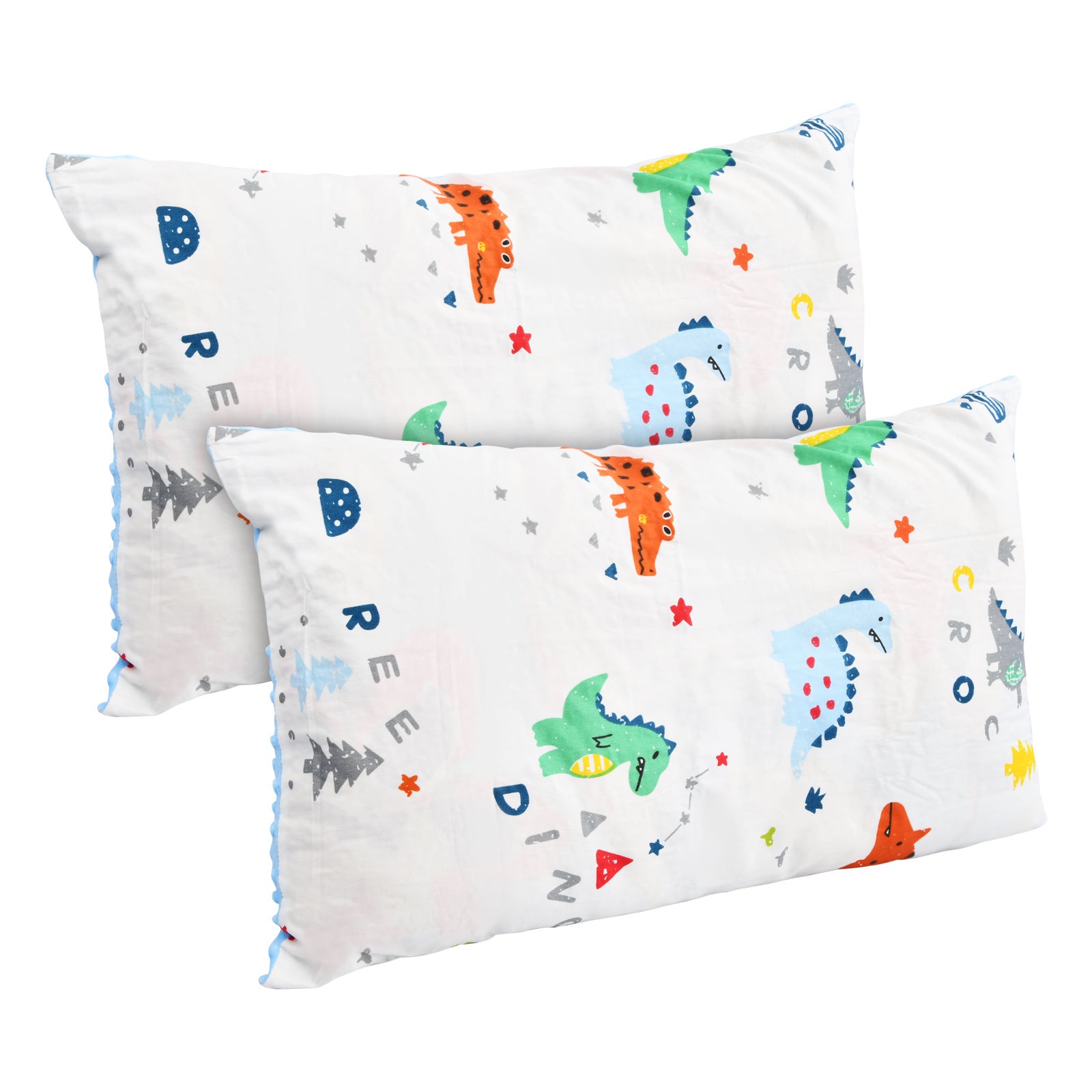 2pcs Baby Toddler Pillowcases Cot Bed Pillow Pair Cases 40X Soft Breathable Kids