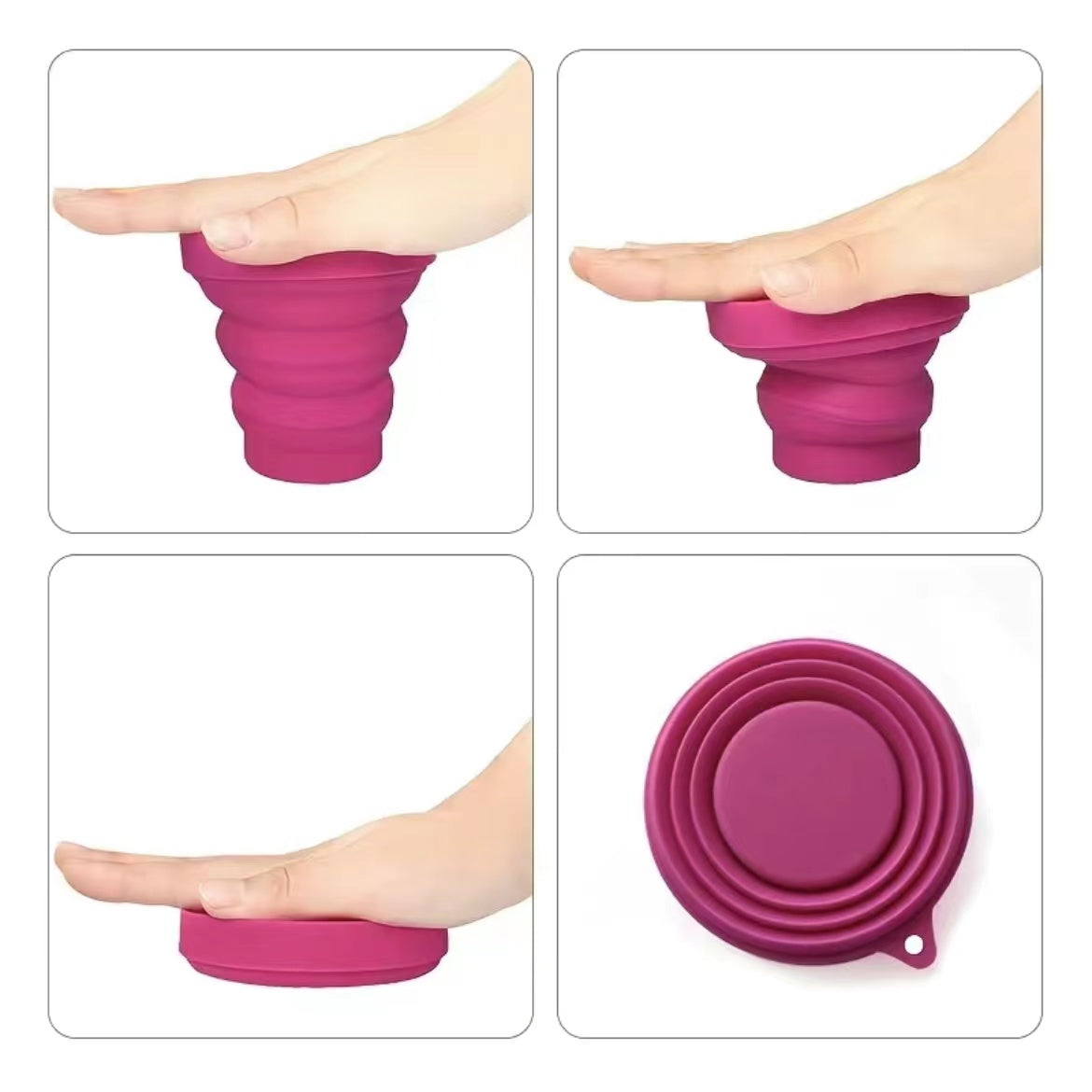 1pc 150ML Silicone Folding Cup Outdoor Portable Retractable Water Cup