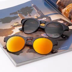 Round Sunglasses Retro Mirrored UV400 Sun Shades Glasses For Driving