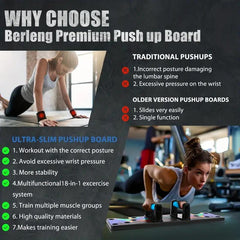 15-in-1 Fitness Push Up Board for Home & Gym