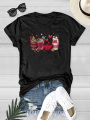 Ice cream Graphic Tee Short Sleeve Summer Casual Sports Tops