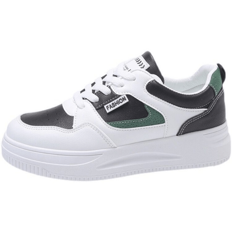 Women's Low Top Lace-Up Skate Shoes Colorblock Sneakers