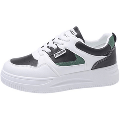 Women's Low Top Lace-Up Skate Shoes Colorblock Sneakers