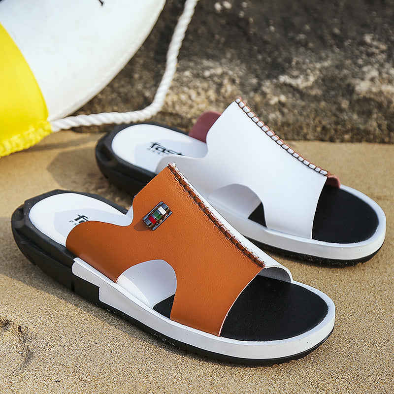 Men's PU Leather Slip On Sneakers Casual Outdoor Walking Shoes