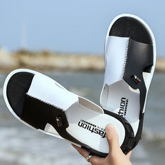 Men's PU Leather Slip On Sneakers Casual Outdoor Walking Shoes