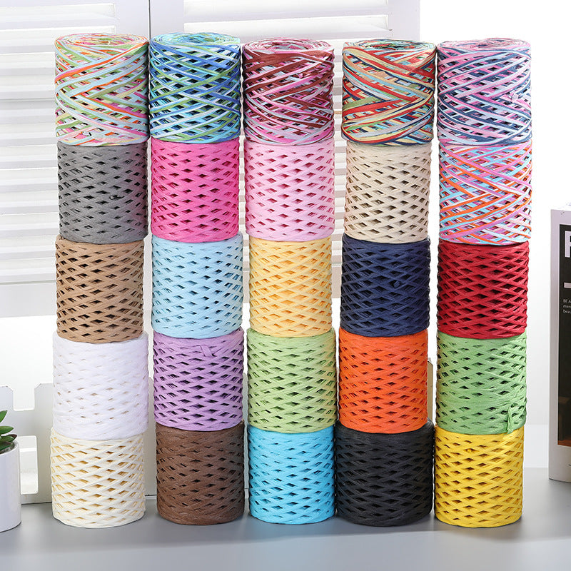 Raffia Paper Ribbon Wedding Rope Gift Party Craft Wrapping 200m
