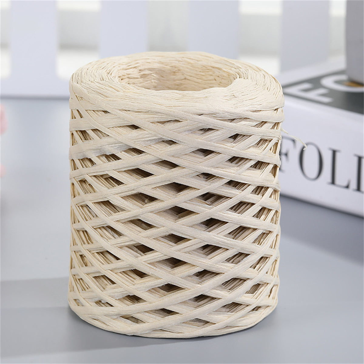 Raffia Paper Ribbon Wedding Rope Gift Party Craft Wrapping 200m