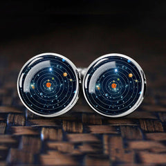 Solar System Galaxy Cufflinks Men's Wedding Shirt Accessories Gift
