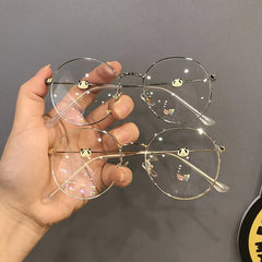 Metal Panda Anti Light Men's Glasses with Glasses Case