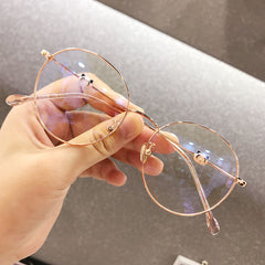 Metal Panda Anti Light Men's Glasses with Glasses Case