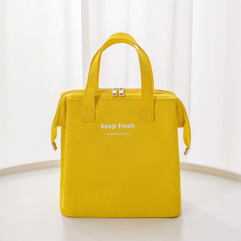 Square Insulated Lunch Box Reusable Satchel Lunch Bag