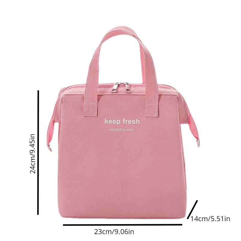 Square Insulated Lunch Box Reusable Satchel Lunch Bag