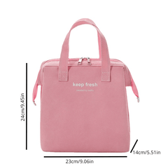 Square Insulated Lunch Box Reusable Satchel Lunch Bag