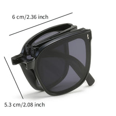 Polarized Folding Sunglasses Travel Eyewear Women Ladies Stylish Square