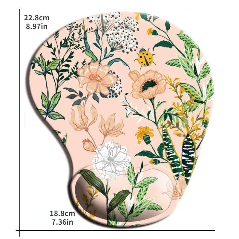 Flower Mouse Pad Wrist Guard Ergonomic Non-Slip Table Pad