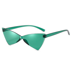 Triangle Rimless Sunglasses UV Protection Summer Travel Sunglasses
