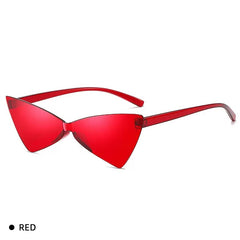 Triangle Rimless Sunglasses UV Protection Summer Travel Sunglasses