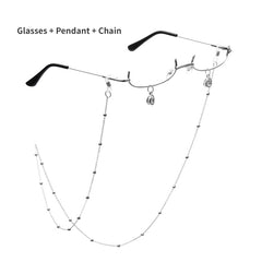 Half Frame Glasses No Lens Party Club Decorative Glasses Cosplay Accessory