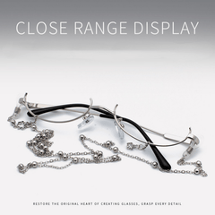 Half Frame Glasses No Lens Party Club Decorative Glasses Cosplay Accessory
