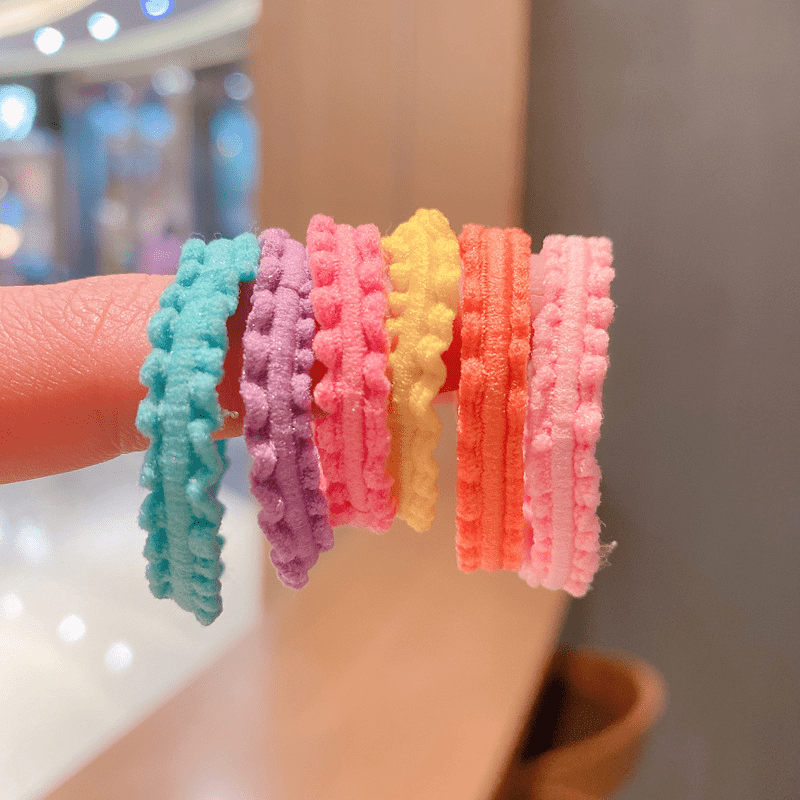 50pcs Baby Girls Scrunchie Hair Ties - Cute Hair Accessory for Little Girls
