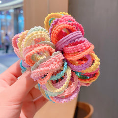 50pcs Baby Girls Scrunchie Hair Ties - Cute Hair Accessory for Little Girls