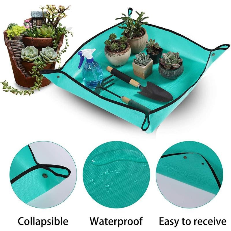 1pc Planting Mat PE Gardening Potting Mat Waterproof Foldable Plant Pad