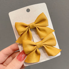 2pcs Girls Bowknot Hair Clips Headwear Kids Hair Accessories