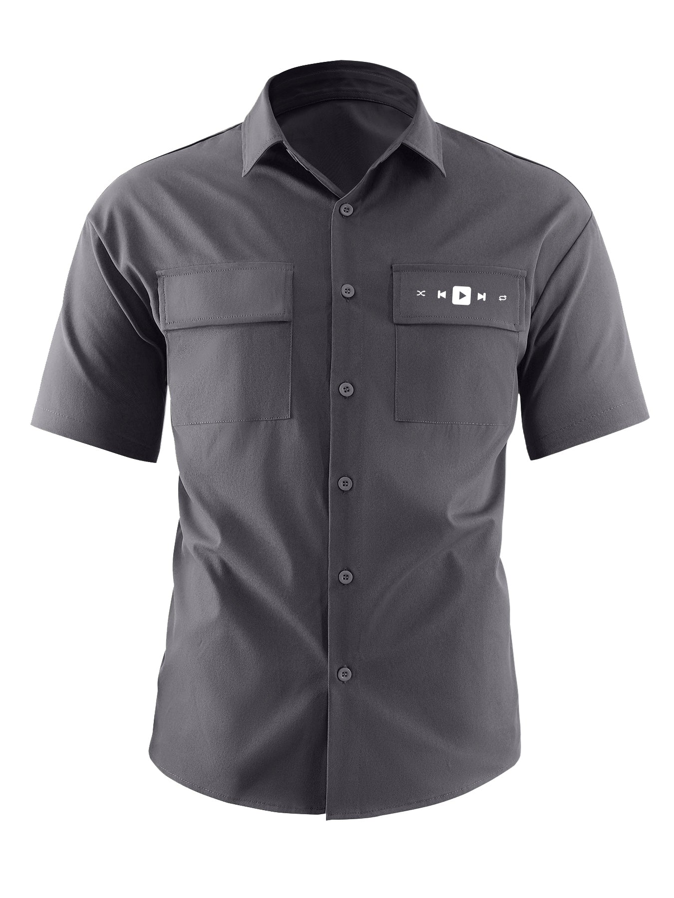 Men's Casual Short Sleeve Shirt With Chest Pockets - Summer Vacation Resort Tops