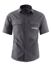 Men's Casual Short Sleeve Shirt With Chest Pockets - Summer Vacation Resort Tops
