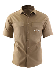 Men's Casual Short Sleeve Shirt With Chest Pockets - Summer Vacation Resort Tops