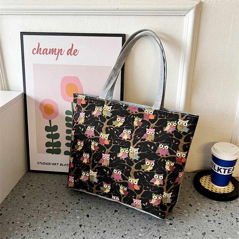 Large Capacity Canvas Tote Bag Lightweight Shoulder Bag