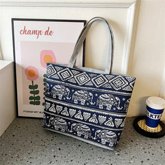 Large Capacity Canvas Tote Bag Lightweight Shoulder Bag