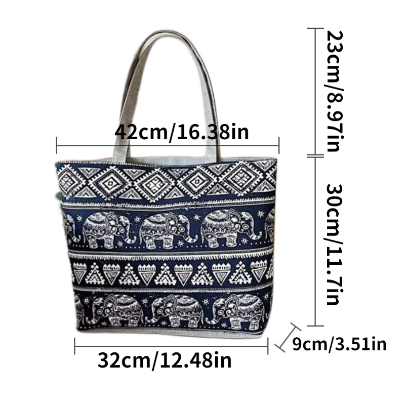 Large Capacity Canvas Tote Bag Lightweight Shoulder Bag