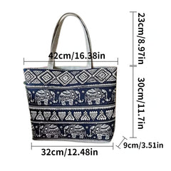 Large Capacity Canvas Tote Bag Lightweight Shoulder Bag