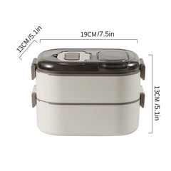 2 Layer Stackable Bento Box for Adults Leak Proof Lunch Container