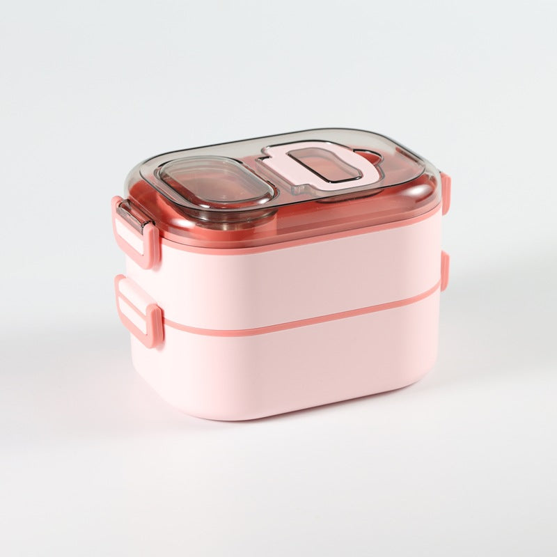 2 Layer Stackable Bento Box for Adults Leak Proof Lunch Container