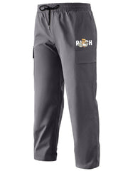 Fishbone Teddy Bear Print Cargo Pants Men's Drawstring Cargo Pants