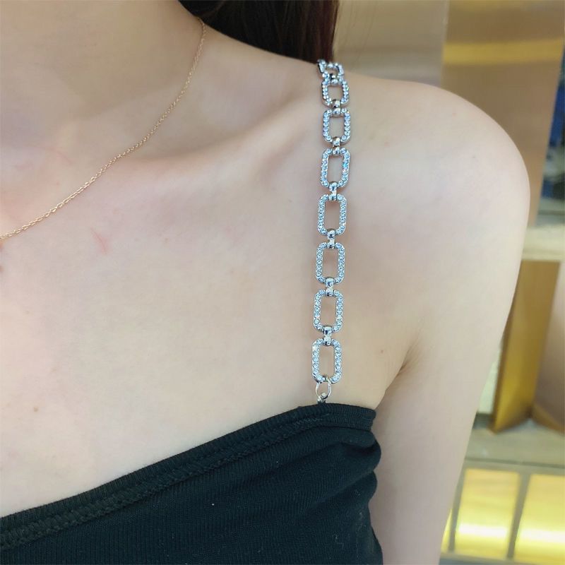 Metal Chain Shoulder Straps Sling Dress Underwear Straps